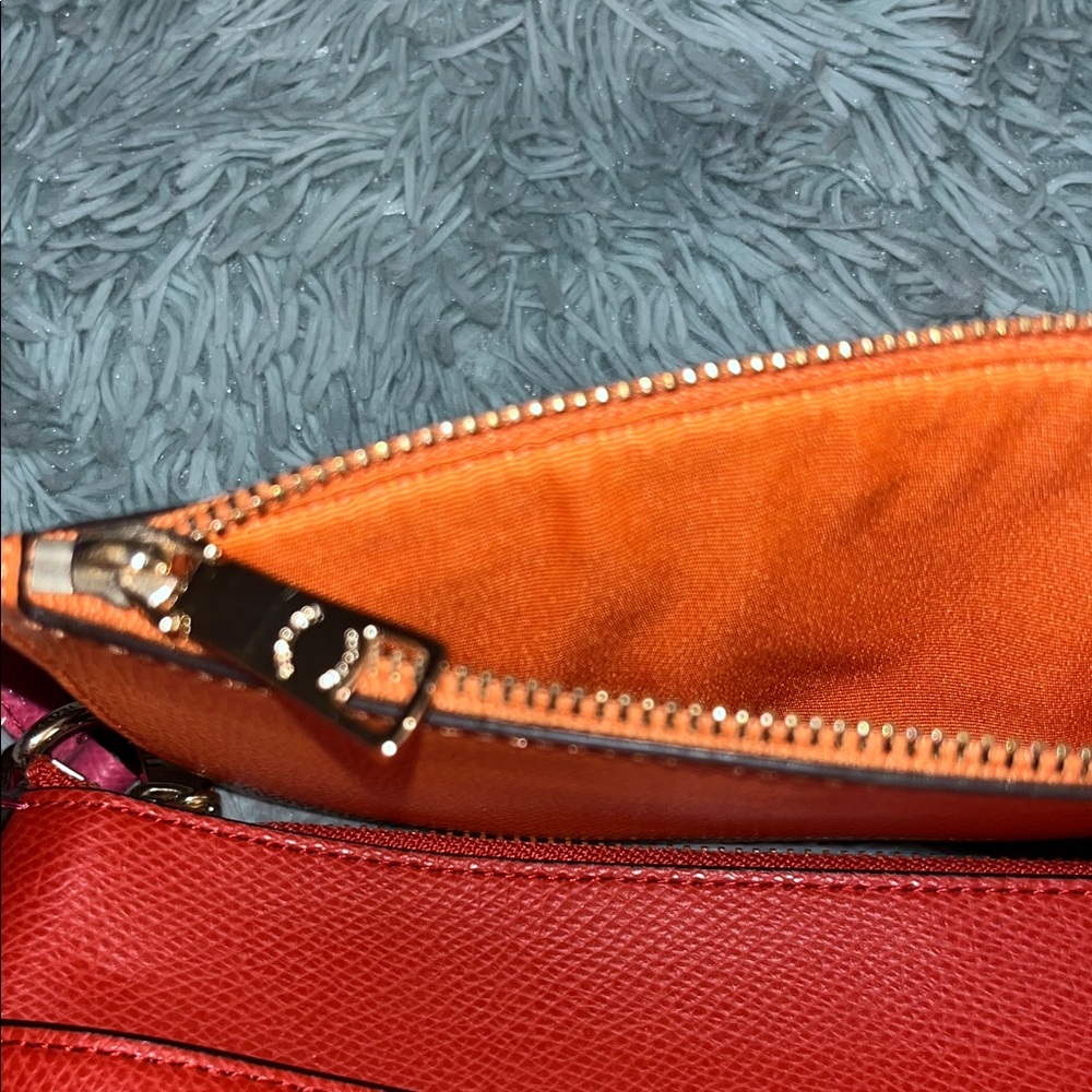 COACH STUNNING ORANGE/ PINK NWT CROSSBODY BAG - Picture 7 of 13